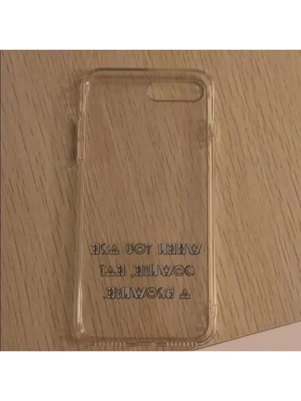iPhone 7/8 plus clear flexible grip case w/ cable